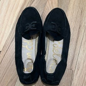 Sam Edelman Farrell Suede Logo Driving Moccasin Loafers Navy size 7.5